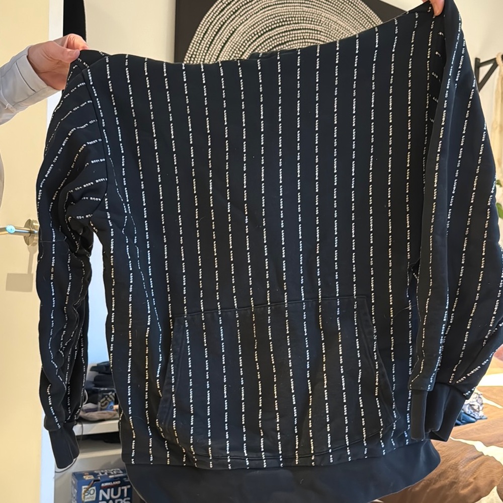 Navy Striped Hoodie